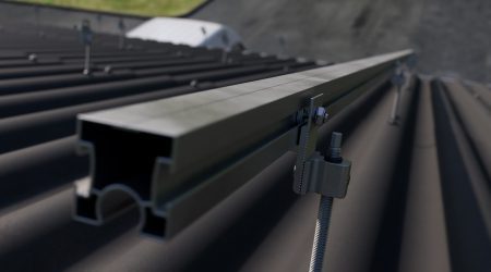 Blubase roboost montagesysteem voor golfplaten dak component 3 rail