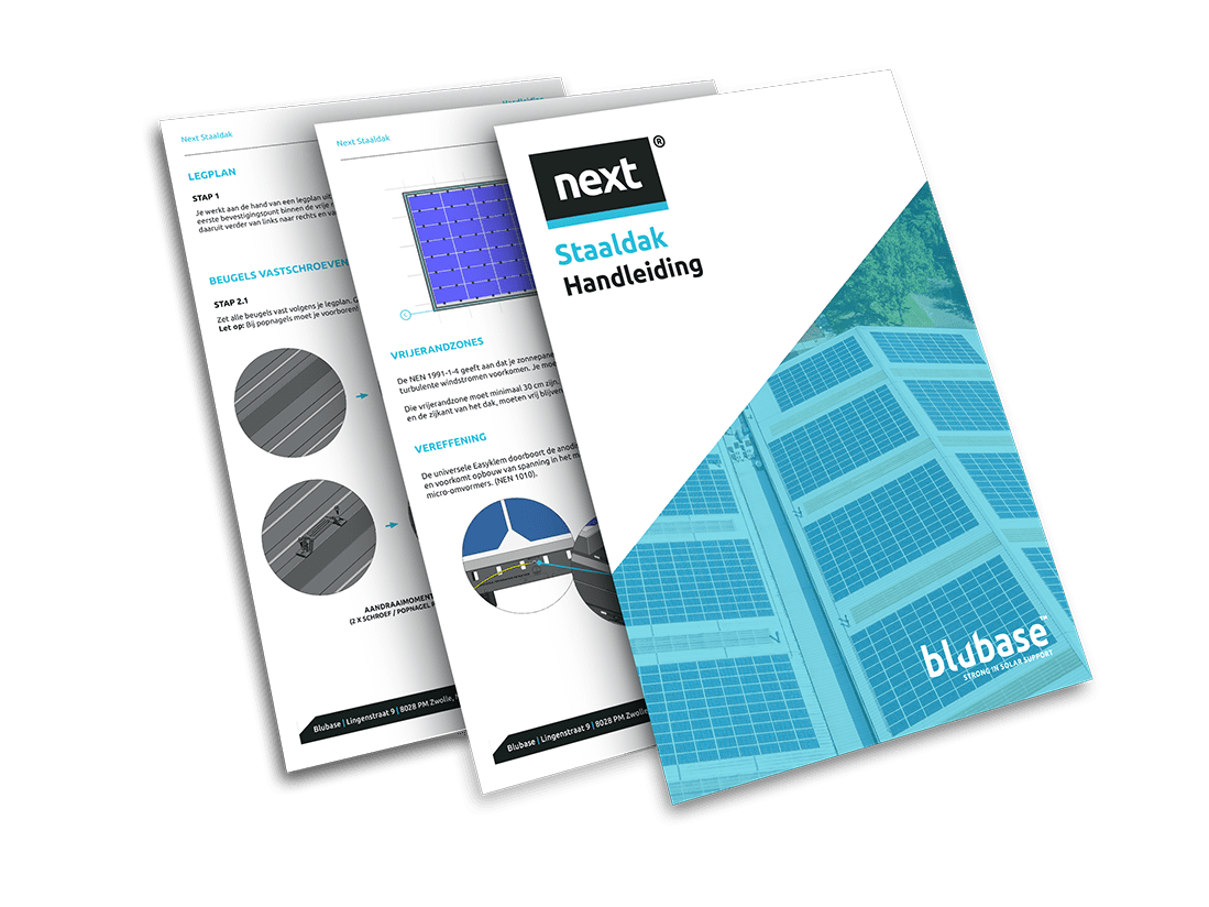 Handleiding Blubase next montagesysteem voor staaldak