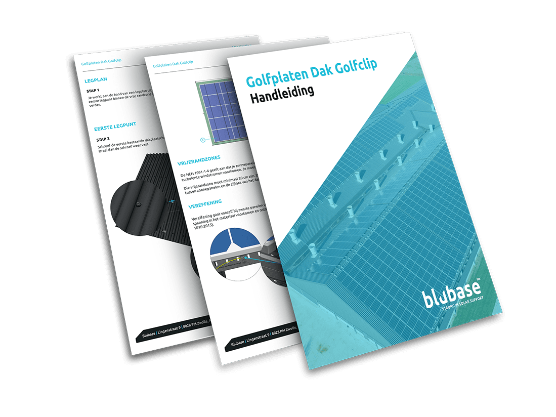 Handleidingen Blubase next golfplaten dak